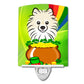 Carolines Treasures Pomeranian St. Patricks Day Ceramic Night Light, 6x4, Multicolor