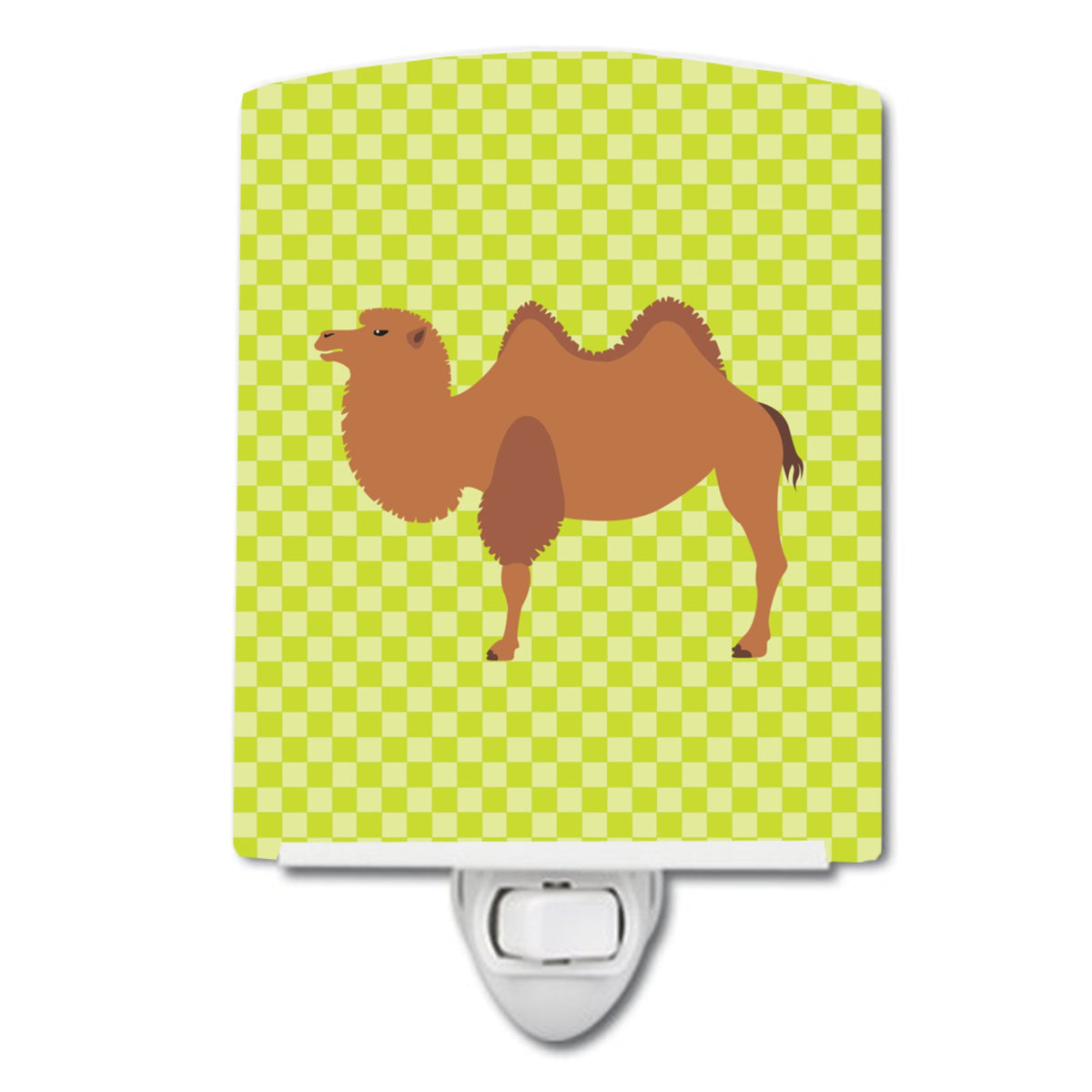 Carolines Treasures Bactrian Camel Green Ceramic Night Light, 6x4, Multicolor