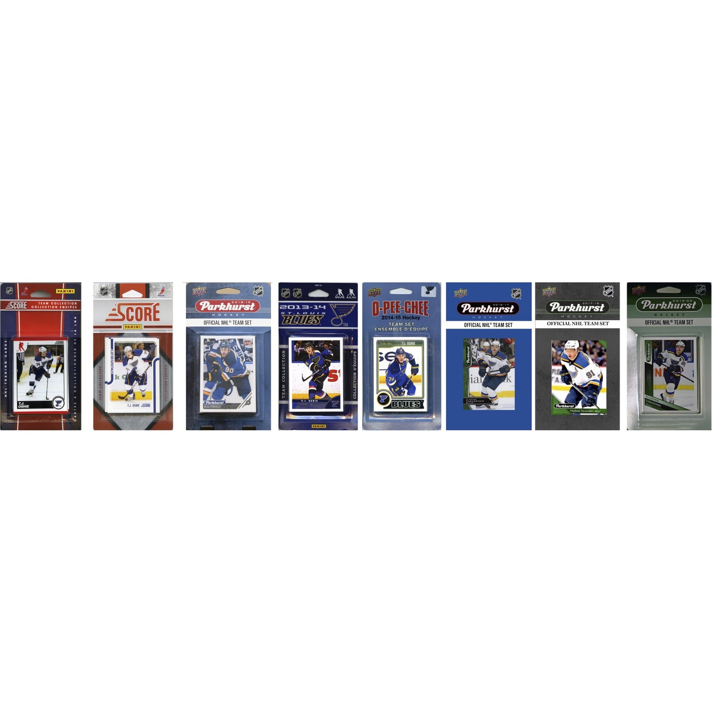 Nhl St. Louis Blues 8 Different Licensed Trading Card Team Sets