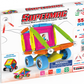 Tinamiri Supermag - Wheels 55 - Magnetic Building Set, Educational construction fun, 55 piece set, Magnet Toys, 0661