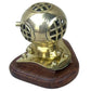 Diver Helmet, Wood Base