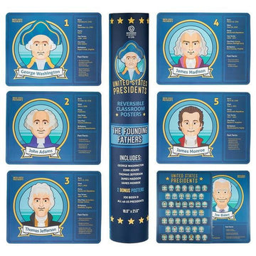 Brybelly Esup-103 Founding Fathers Pack Plus Bonus Joe Biden Presidents Posters Card Game