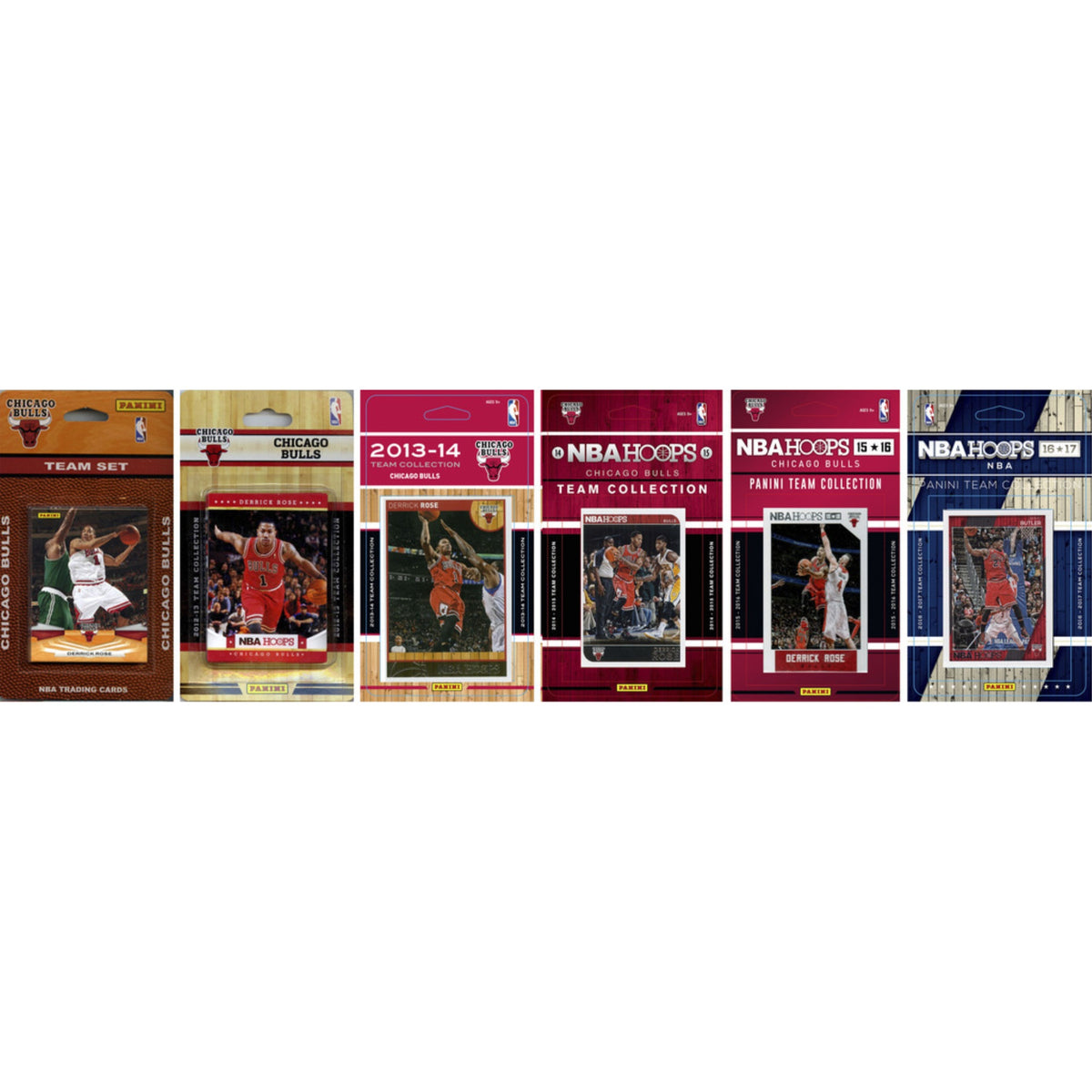 NBA Chicago Bulls 6 Different Licensed Trading Card Team Sets