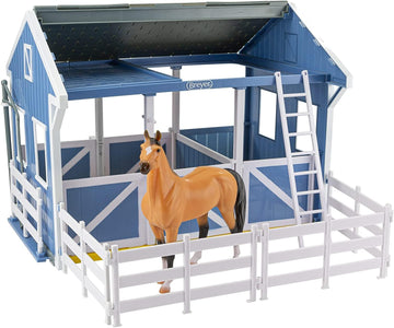 Breyer 1:12 Scale Freedom Series Deluxe Country Stable With Horse & Wash Stall