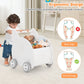 Baby Walker Push Toy with Handle for Boys Girls of 3+ Years Old-White