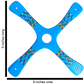 Competition Boomerang Blue Barcelona Boomerangs - Beginner throwers