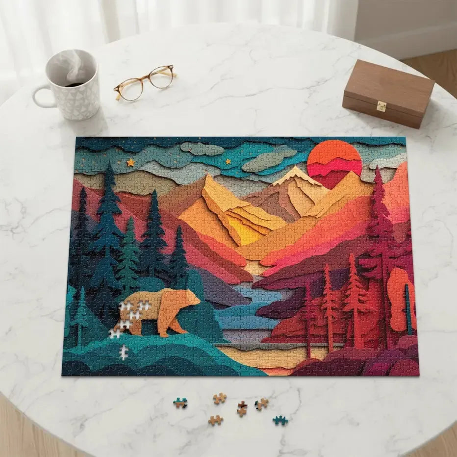 Bear Country 1000 Piece Jigsaw Puzzle Final Piece