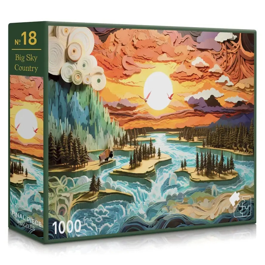 Big Sky Country 1000 Piece Jigsaw Puzzle Final Piece