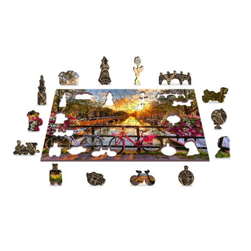 Bikes in Amsterdam 150 Piece Wood Jigsaw Puzzle Wooden City