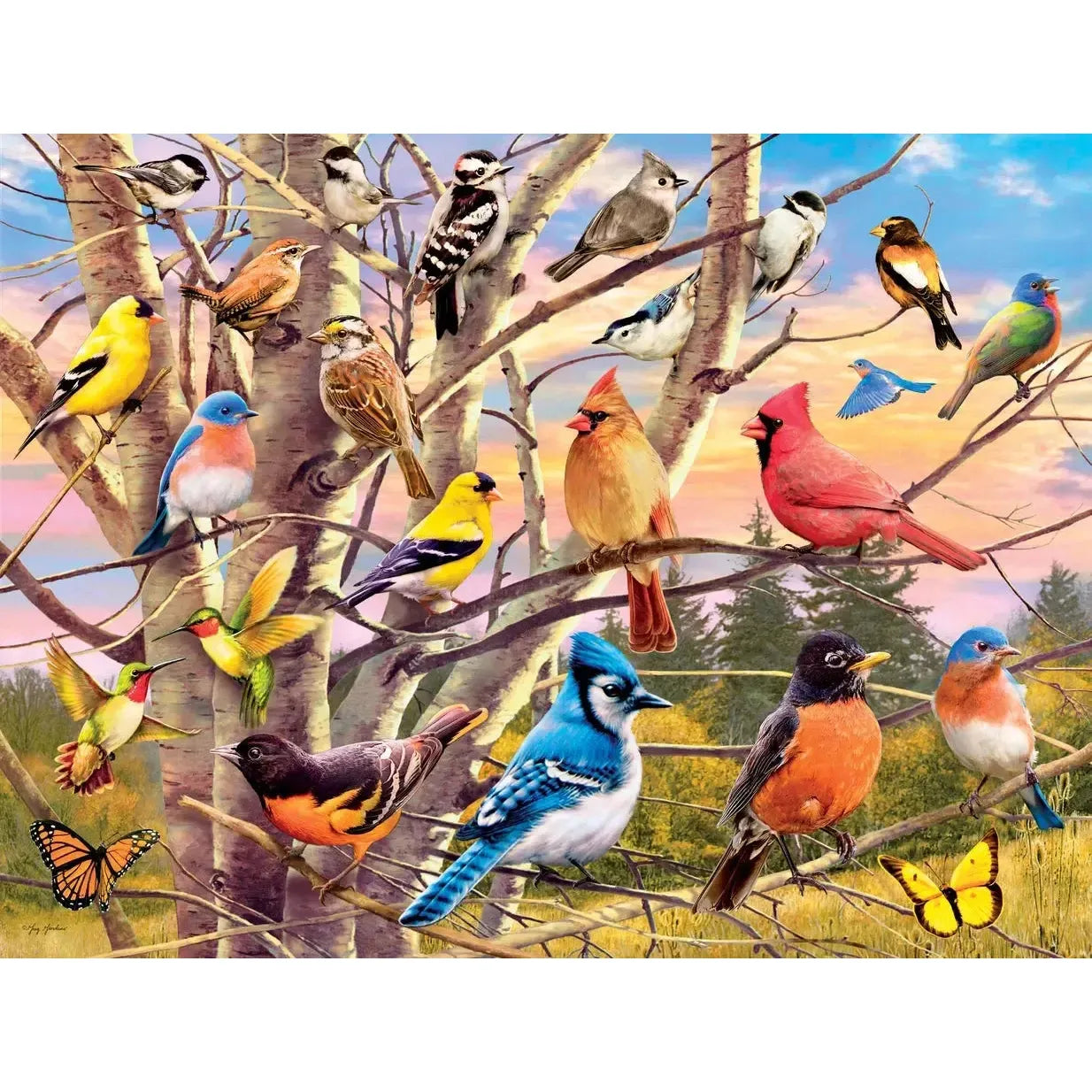 Birds & Tree 500 Piece Soft Touch Jigsaw Puzzle Crown Point