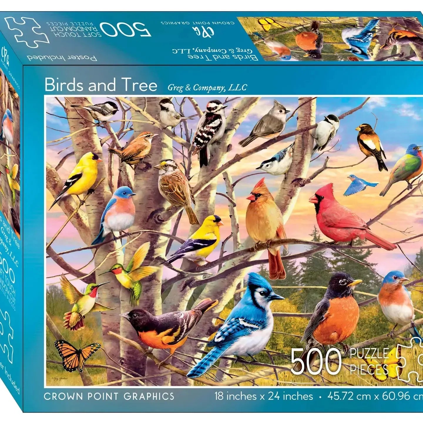 Birds & Tree 500 Piece Soft Touch Jigsaw Puzzle Crown Point
