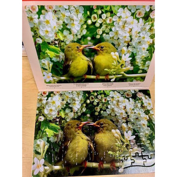 Birds in the Spring Garden 63 Piece Tray Jigsaw Puzzle Quokka