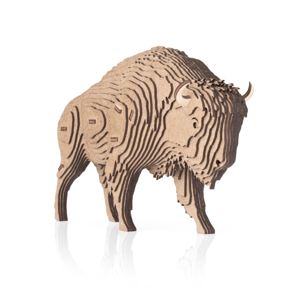 Bison Coin Bank — Wooden Building Kit, 109 Pieces