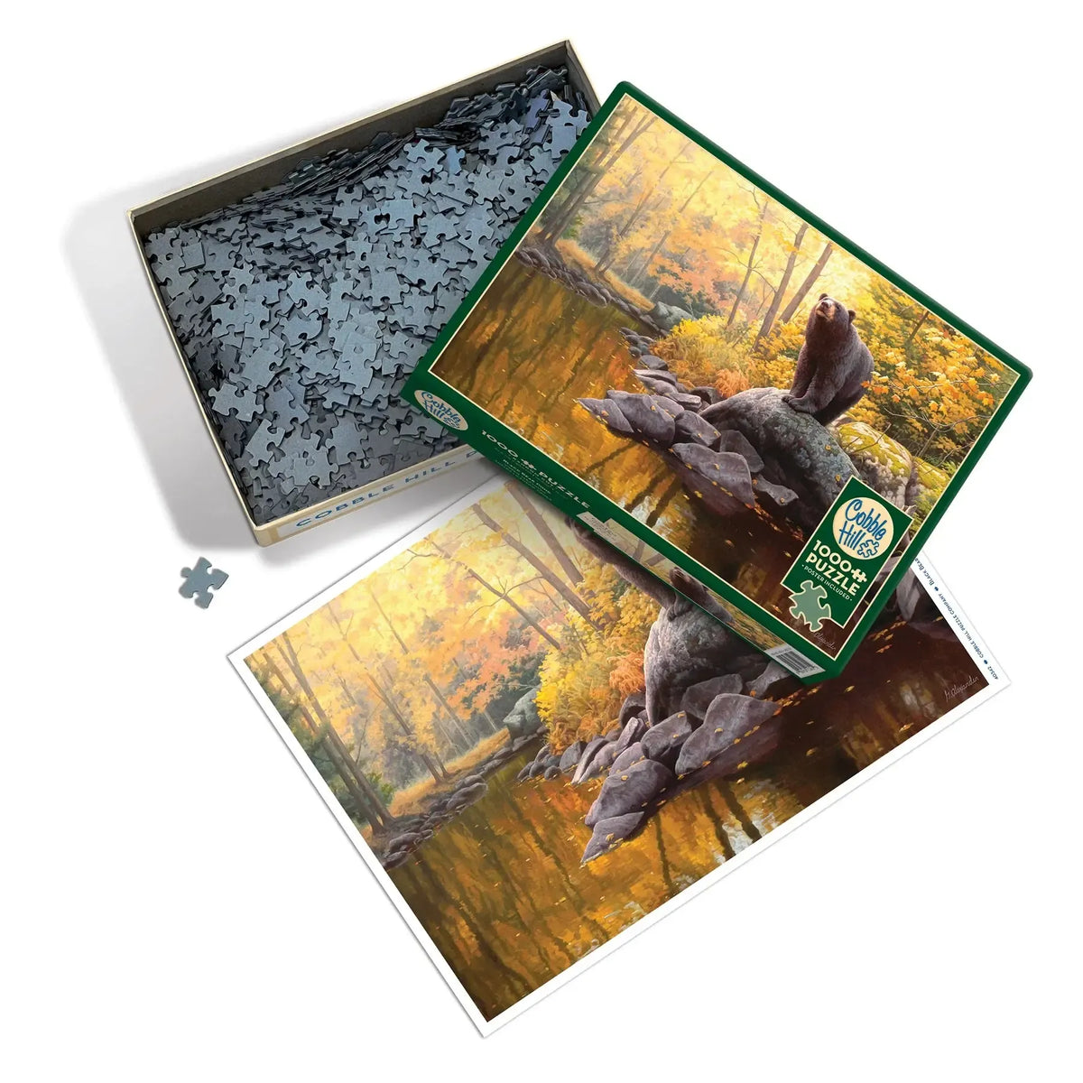 Black Bear Pond 1000 Piece Jigsaw Puzzle Cobble Hill
