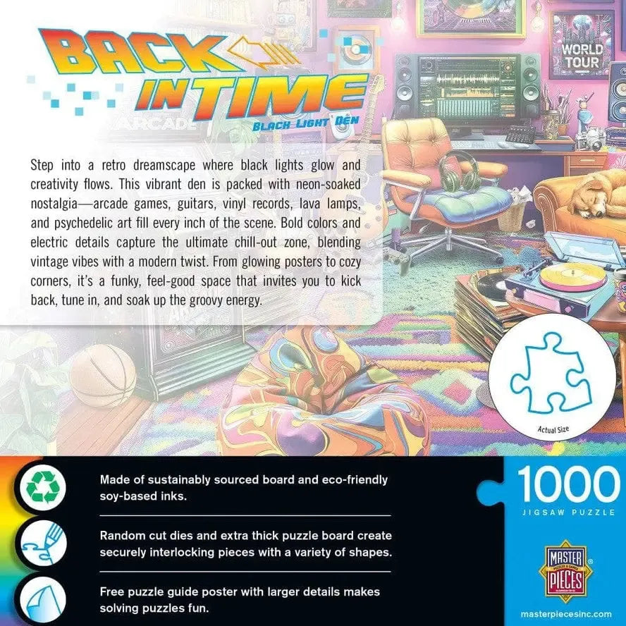 Black Light Den Back in Time 1000 Piece Jigsaw Puzzle MasterPieces
