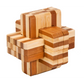 Block Cross 2 3D Bamboo Puzzle Fridolin