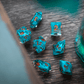 Blue Smoke Handmade Resin DND Dice Set