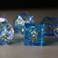 Blue Wing Forge Fire Glass DND Dice Set