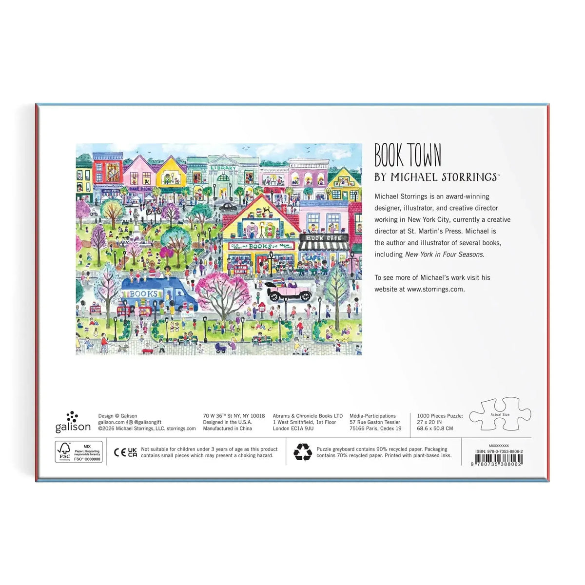 Book Town 1000 Piece Jigsaw Puzzle Galison