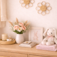 Sweet Bloom Rattan Flower Wall Art – Cute Boho Nursery & Girls Room Decor