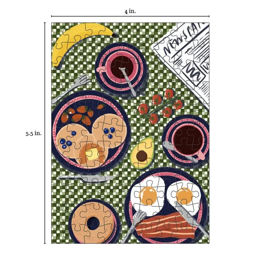 Breakfast 99 Piece Mini Jigsaw Puzzle Puzzledly