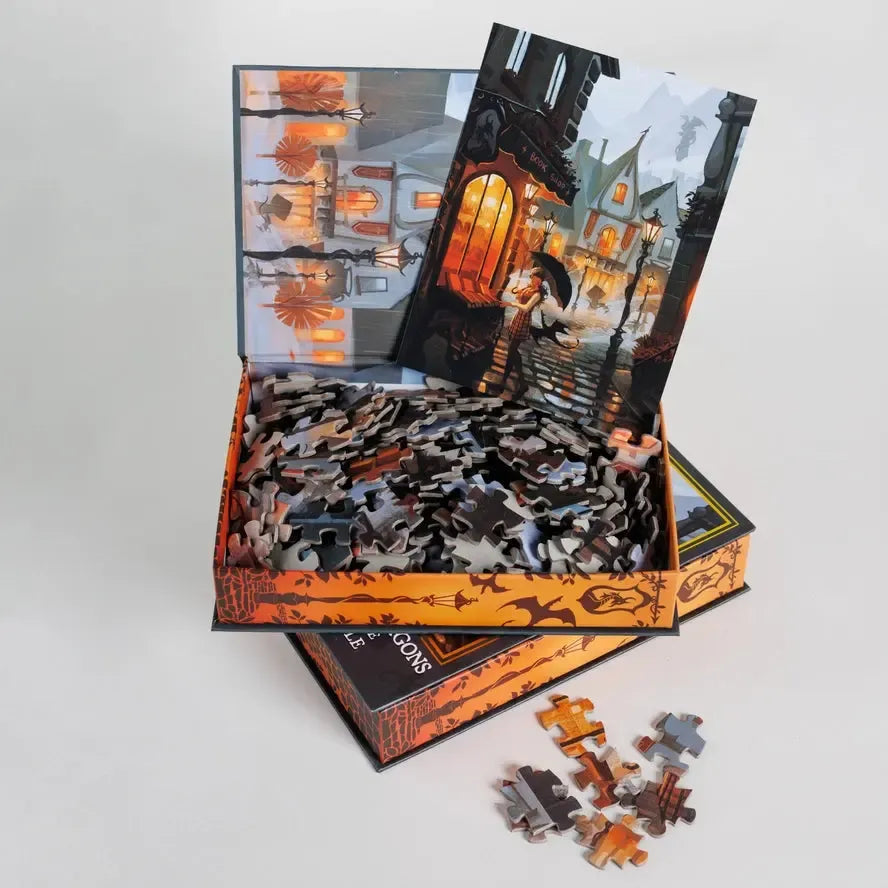 Browsing Book Dragons by Maxine Vee 250 Piece Jigsaw Puzzle KOT