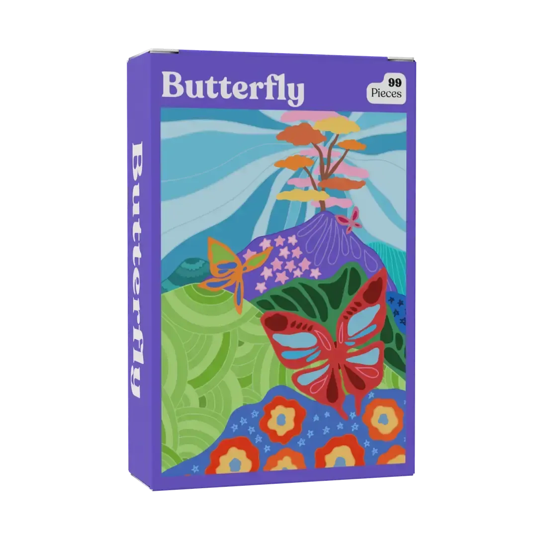 Butterfly 99 Piece Mini Jigsaw Puzzle Puzzledly