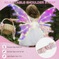 LED Moving Butterfly Angel Wings Electric Light Up Girls Costume Battery Operated