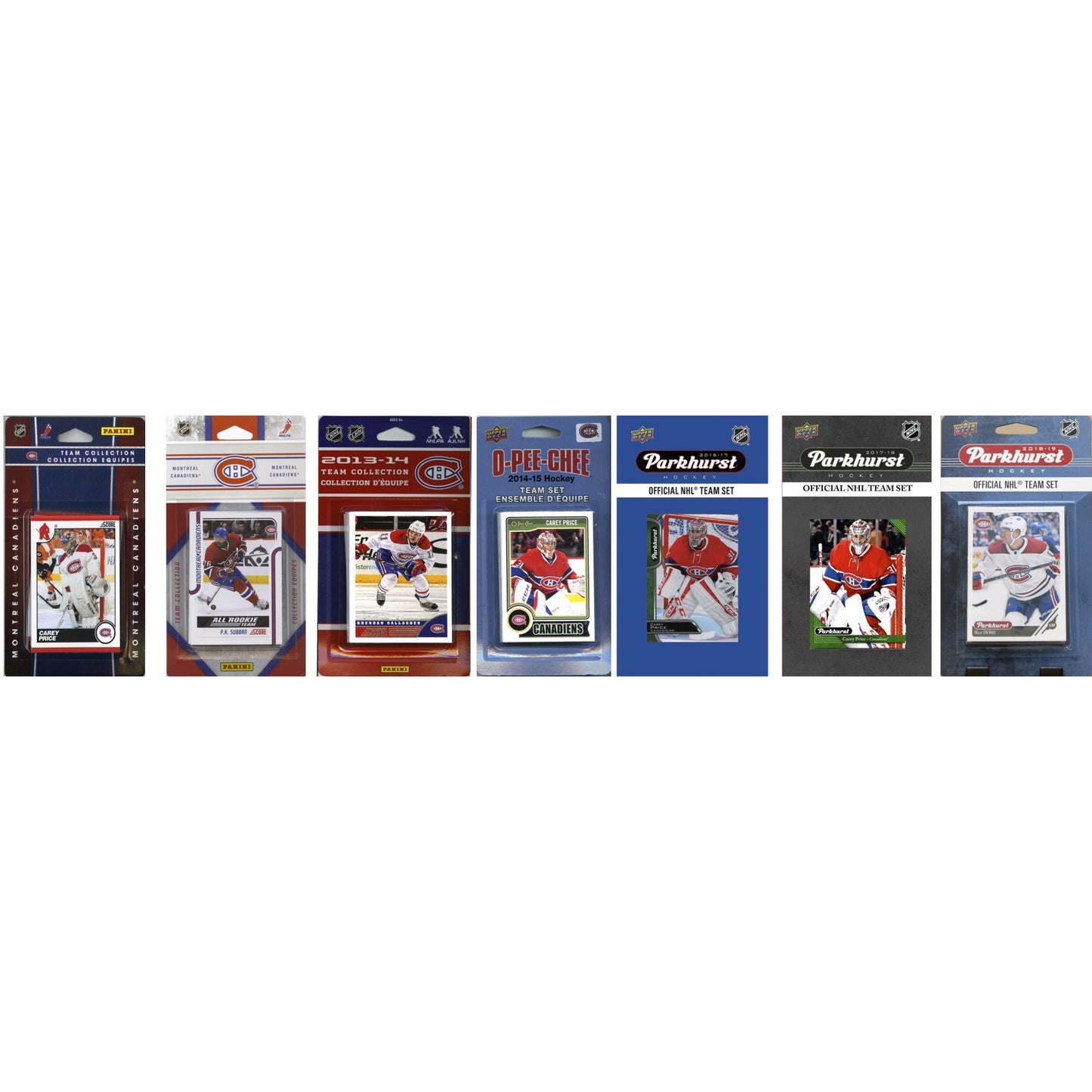 Nhl Montreal Canadiens 8 Different Licensed Trading Card Team Sets