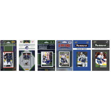 Nhl Vancouver Canucks 6 Different Licensed Trading Card Team Sets