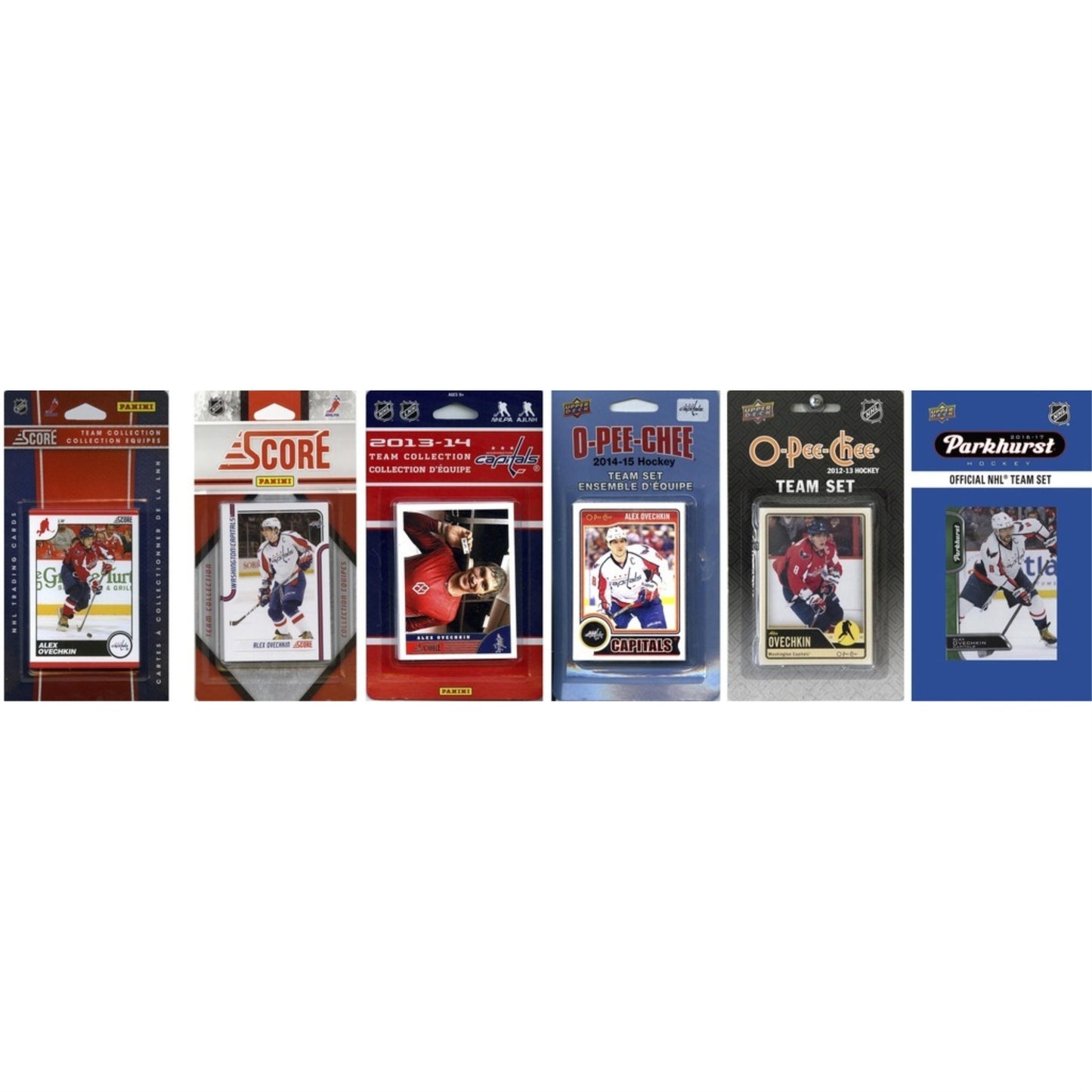 Nhl Washington Capitals 6 Different Licensed Trading Card Team Sets