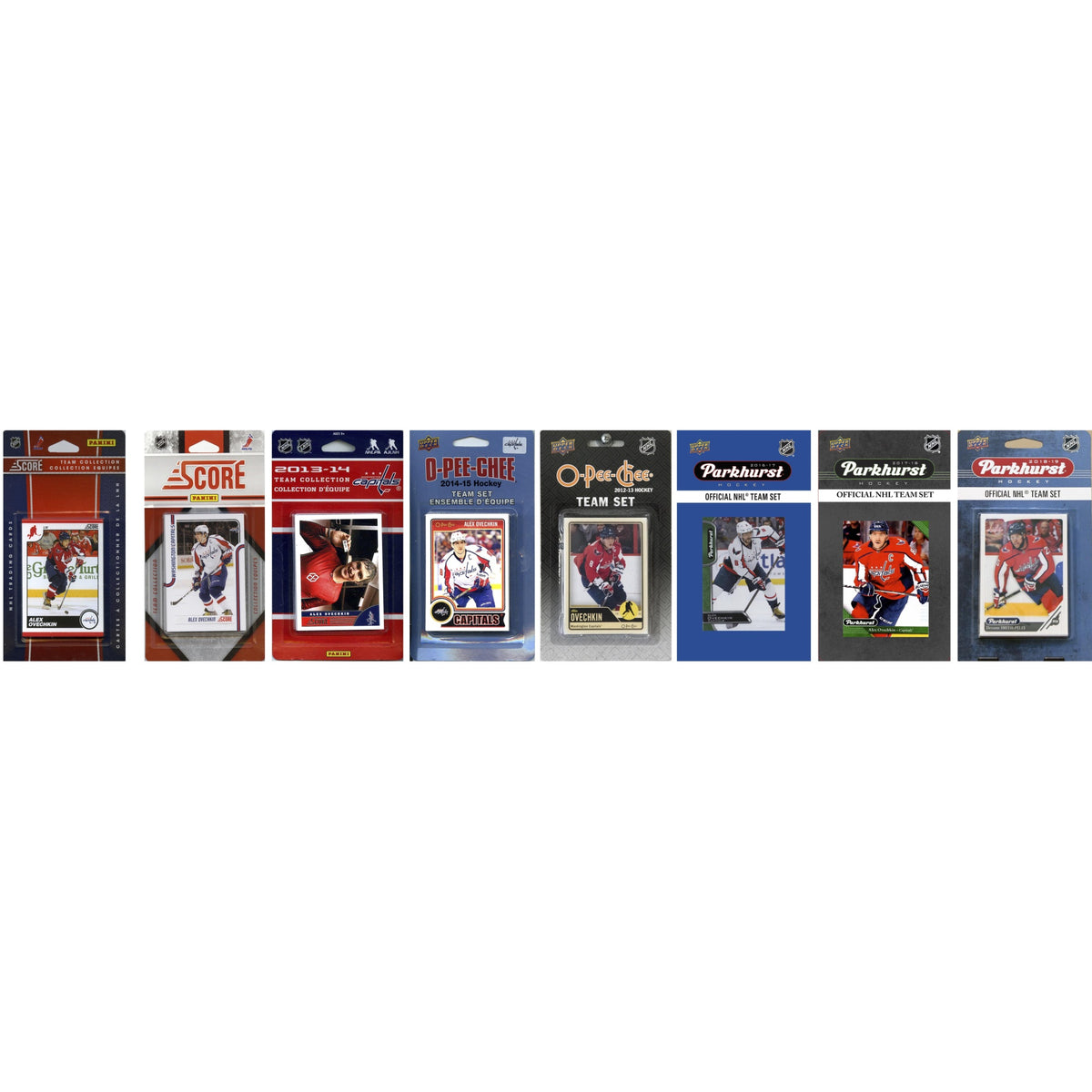 NHL Washington Capitals 8 Different Licensed Trading Card Team Sets