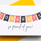 Congrats with Banner Greeting Card