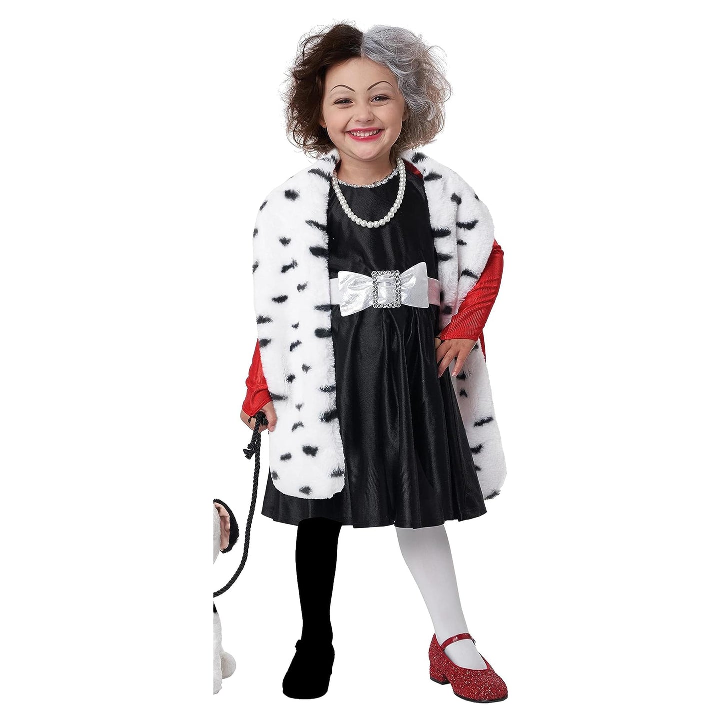 California Costumes, Dalmatian Diva, Toddler Large (4-6), Black/White/Red