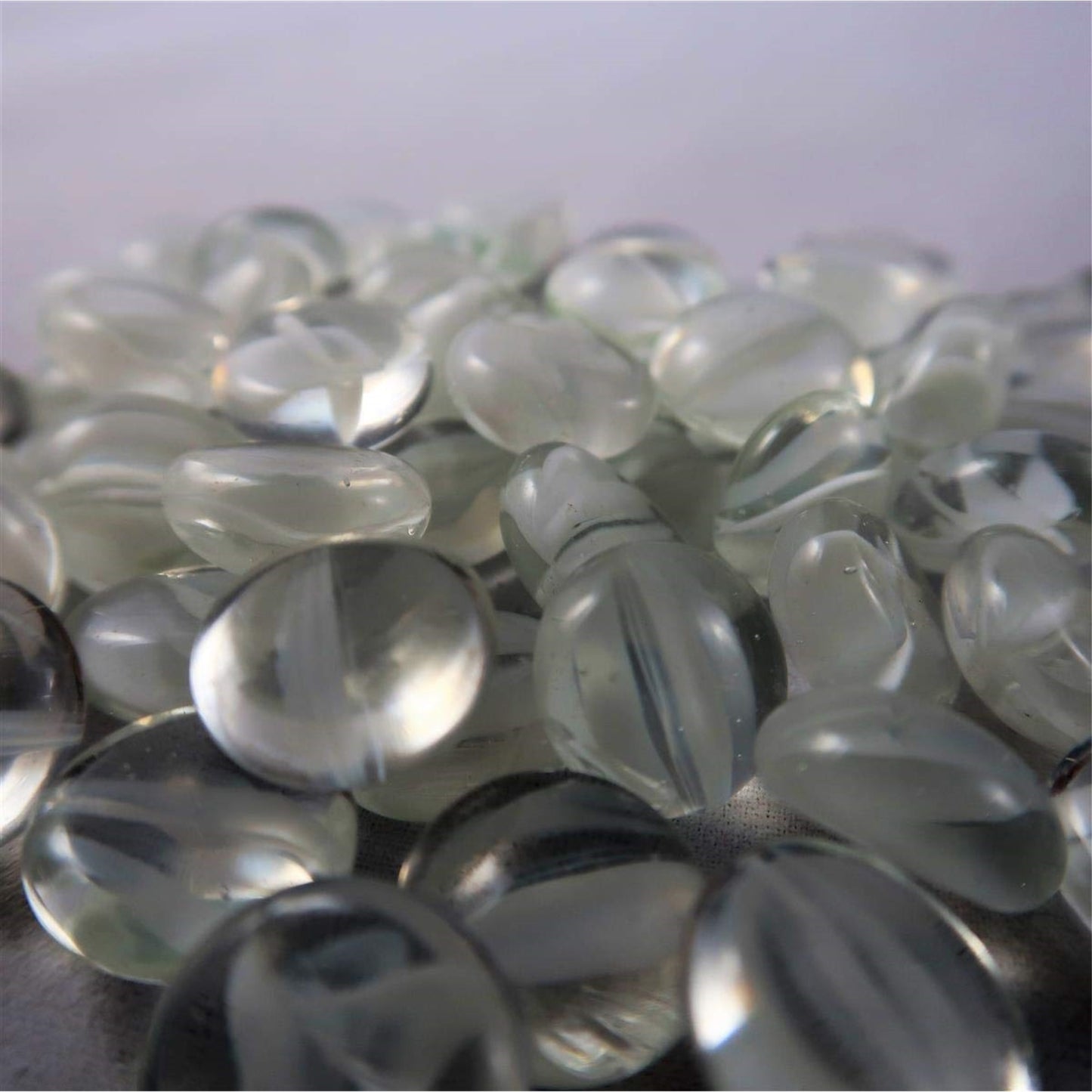 Chessex 01162 White Cats Eye Glass Stones Qty 40 Or More In 5 Inches Tube