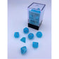 Sky Luminary Mini Dice With Silver Numbers 10Mm (3/8In) Set Of 7 Chessex