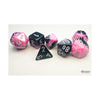 Black And Pink Gemini Mini Dice With White Colored Numbers 10Mm (3/8In) Set Of 7 Chessex