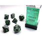 Chessex Chx26445 Dice-Gemini Set, Black/Grey/Green