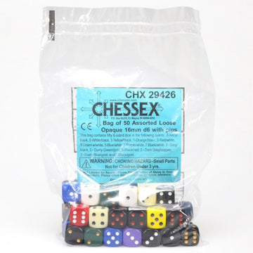 d6Bag16mmOP w/pips (50)