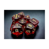 Crimson Translucent Dice With Gold Numbers 7+1 Dice Set 16Mm (5/8In) Chessex