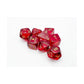 Crimson Translucent Dice With Gold Numbers 7+1 Dice Set 16Mm (5/8In) Chessex