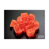 Neon Orange Translucent Dice With White Numbers 7+1 Dice Set 16Mm (5/8In) Chessex