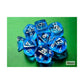 Tropical Blue Translucent Dice With White Numbers 7+1 Dice Set 16Mm (5/8In) Chessex
