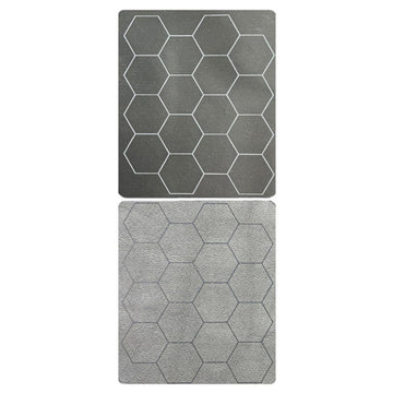 Chessex Play Mat - Mat: 1 Hex 2 Sided Black/Grey Megamat (Two Color Mat) - Smooth & Tough - Compatible With Tabletop Rpgs - Acce