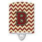 Carolines Treasures Letter B Chevron Maroon and Gold Ceramic Night Light, 6x4, Multicolor
