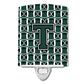 Carolines Treasures Letter T Football Green and White Ceramic Night Light, 6x4, Multicolor