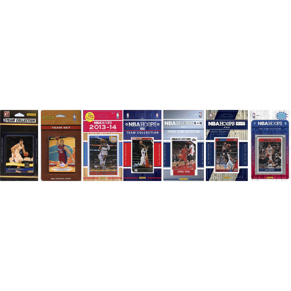 NBA Los Angeles Clippers 7 Different Licensed Trading Card Team Sets