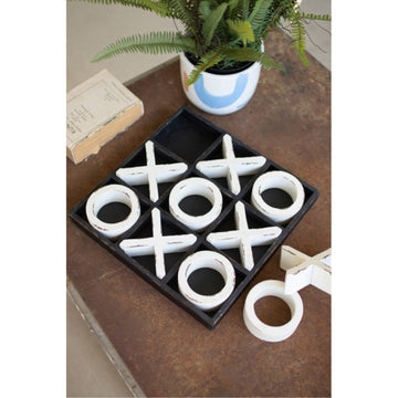 Kalalou Cmn1438 Wooden Tic-Tac-Toe Game, See Image