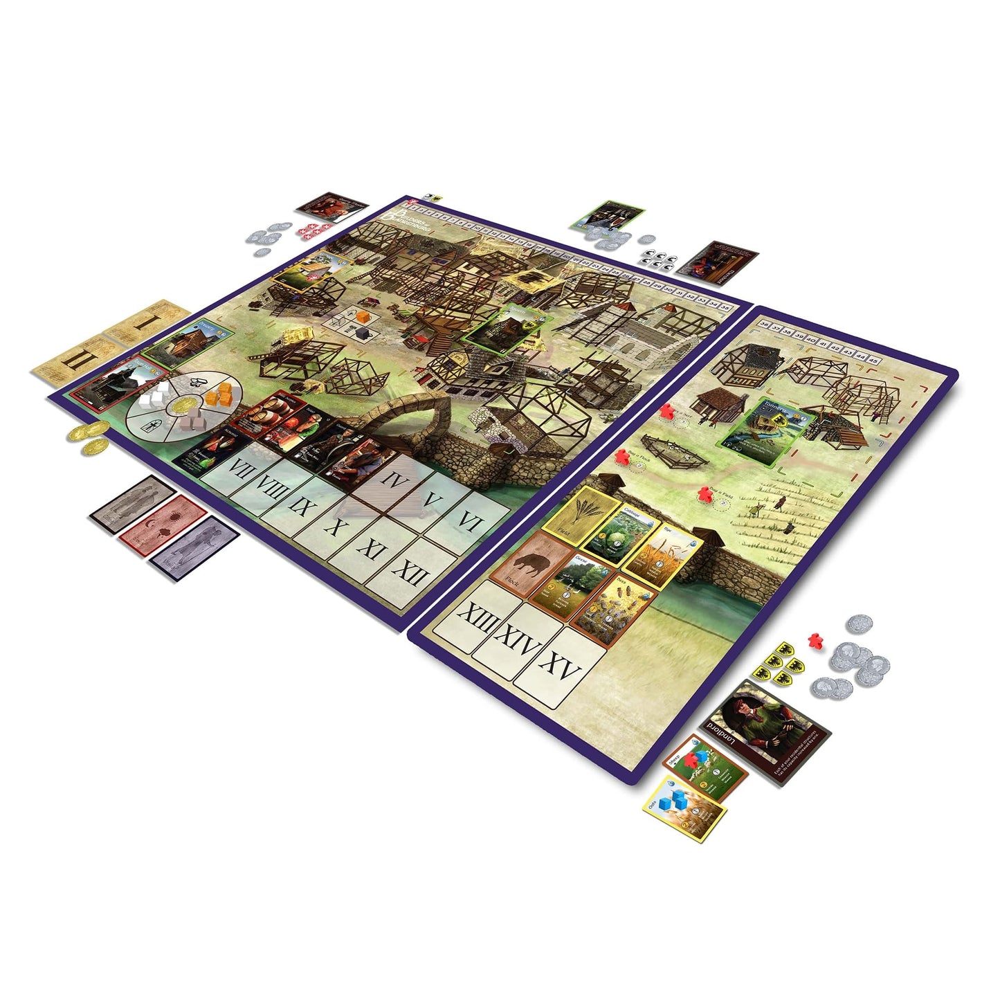 Cobblestone Games Builders Of Blankenburg: Fields & Flocks Expansion - Worker Placement Board Game, Ages 14+