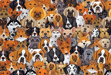 Dogs And More Dogs 100 Piece Cra-Z Difficult Jigsaw Puzzle